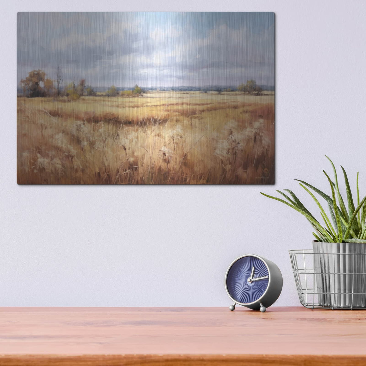 'Fall Mood' by Lettered & Lined – Metal Wall Art, 16x12 room view