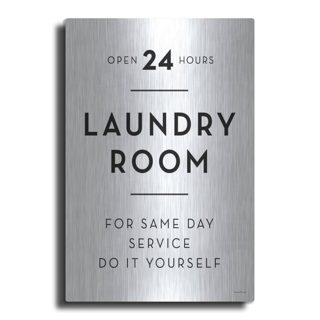 'Laundry Room 2' by Lettered & Lined – Metal Wall Art