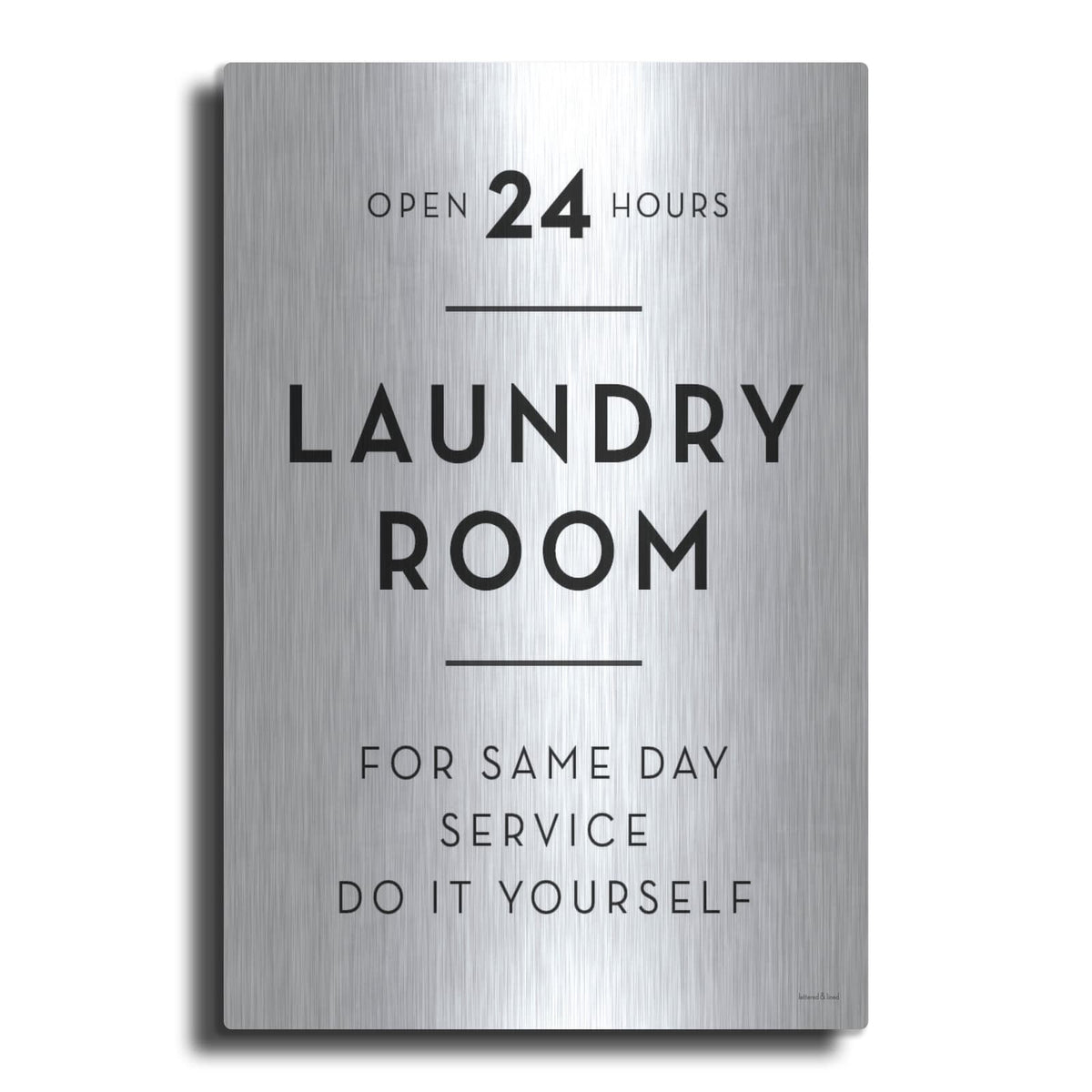 'Laundry Room 2' by Lettered & Lined – Metal Wall Art