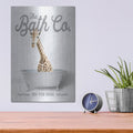 'Giraffe 25 Cents Per Soak' by Lettered & Lined – Metal Wall Art, 12x16 room view