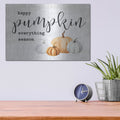 'Happy Pumpkin Everything Season' by Lettered & Lined – Metal Wall Art, 16x12 room view