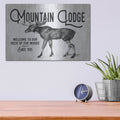 'Mountain Lodge' by Lettered & Lined – Metal Wall Art, 16x12 room view