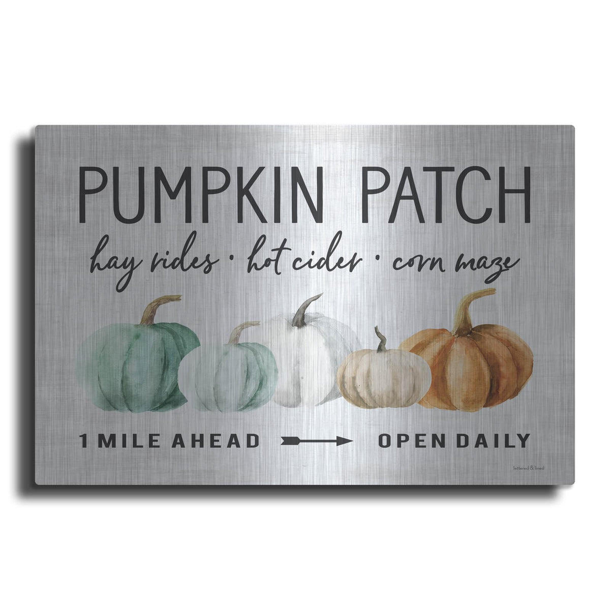 'Pumpkin Patch' by Lettered & Lined – Metal Wall Art