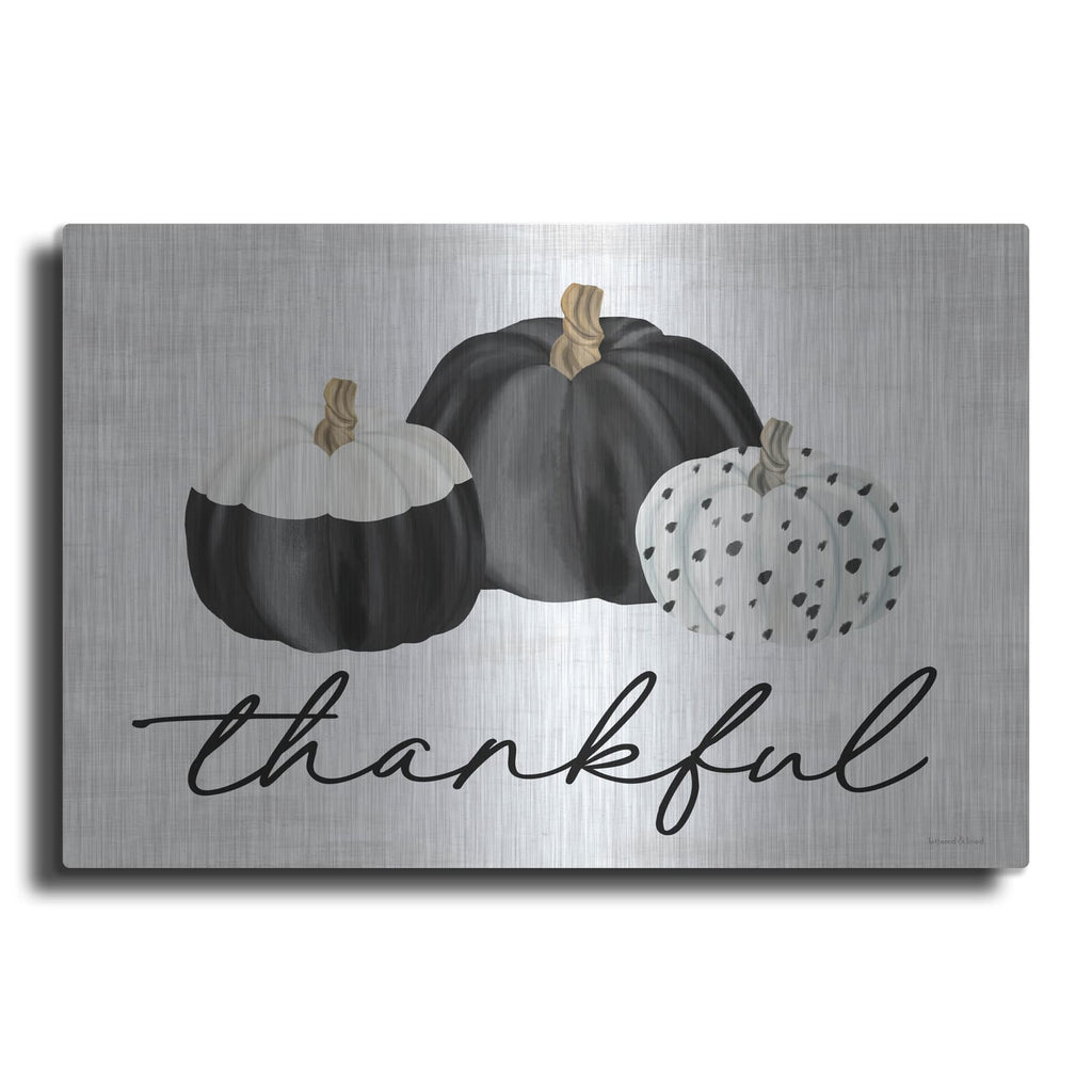 'Thankful' by Lettered & Lined – Metal Wall Art