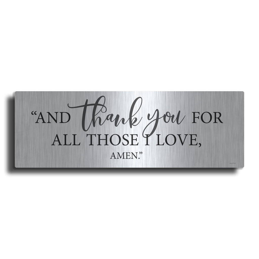 'Thank You For All Those I Love' by Lettered & Lined – Metal Wall Art