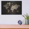 'Wood World Map' by Lori Deiter – Metal Wall Art, 16x12 room view