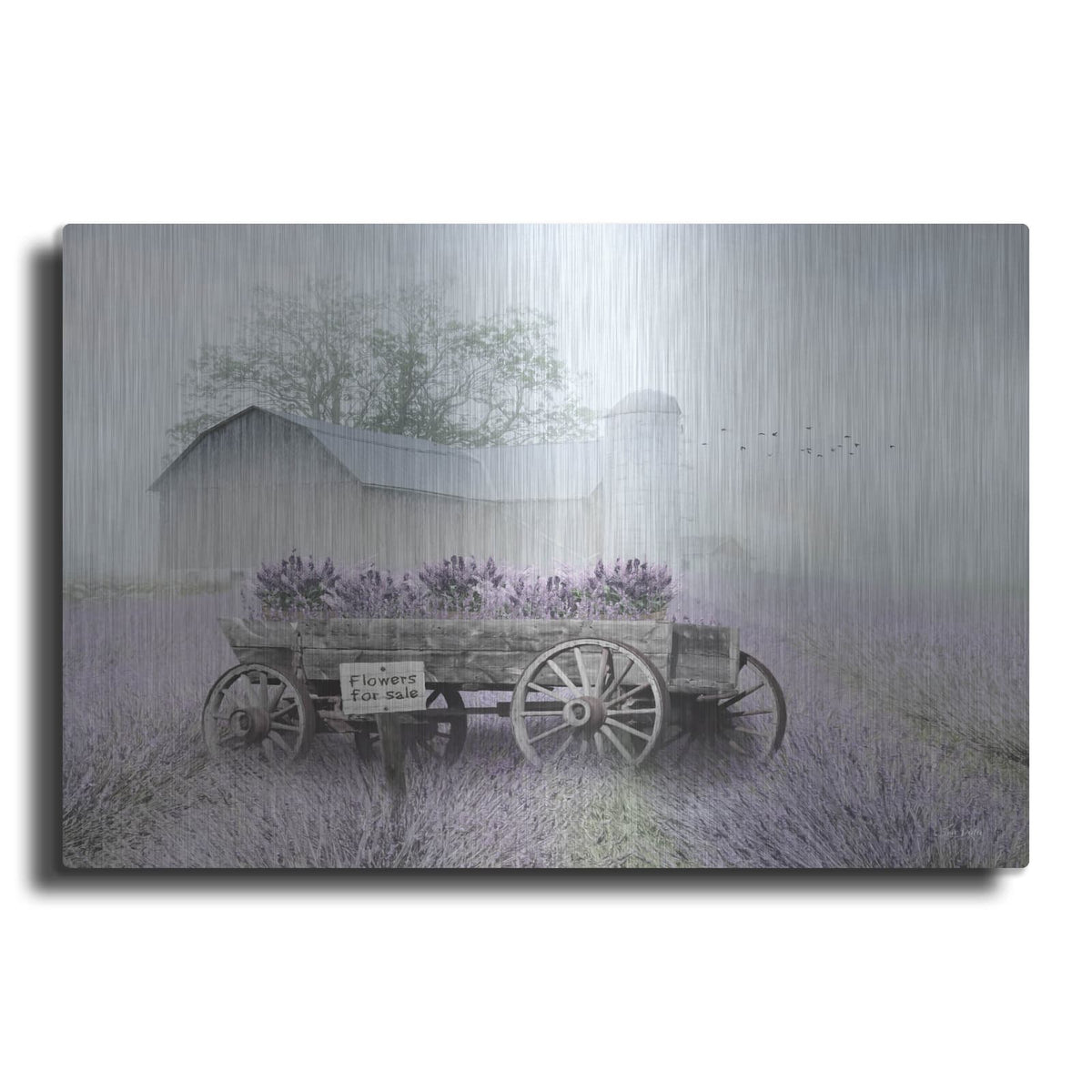 'Lavender Wagon' by Lori Deiter – Metal Wall Art