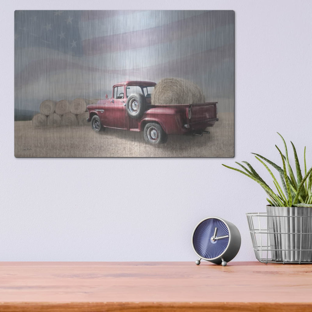 'Patriotic Pastime' by Lori Deiter – Metal Wall Art, 16x12 room view