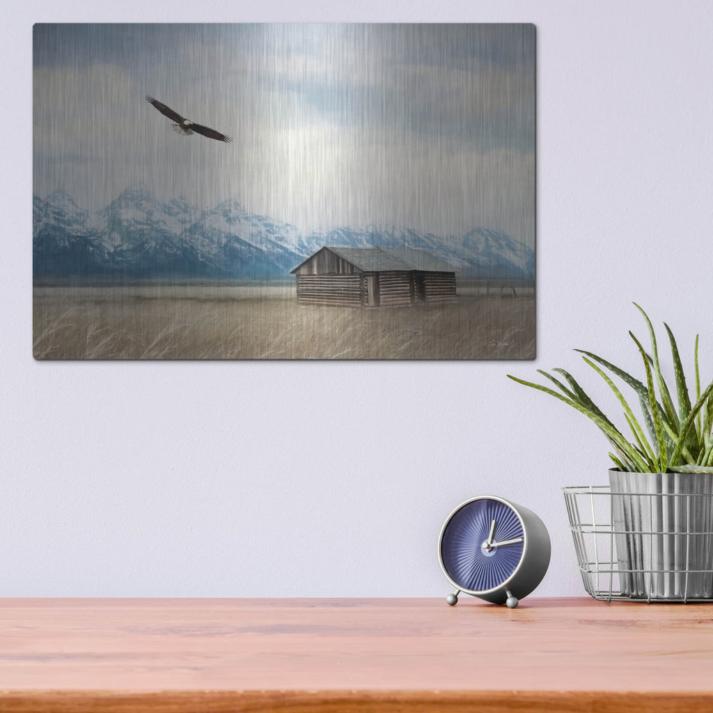 'Moulton Cabin' by Lori Deiter – Metal Wall Art, 16x12 room view