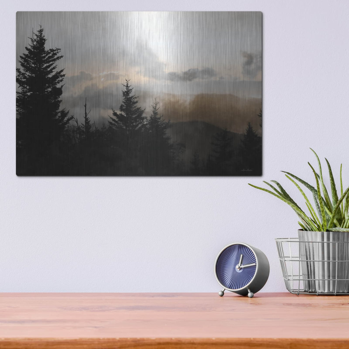 'Mountain Layers 2' by Lori Deiter – Metal Wall Art, 16x12 room view