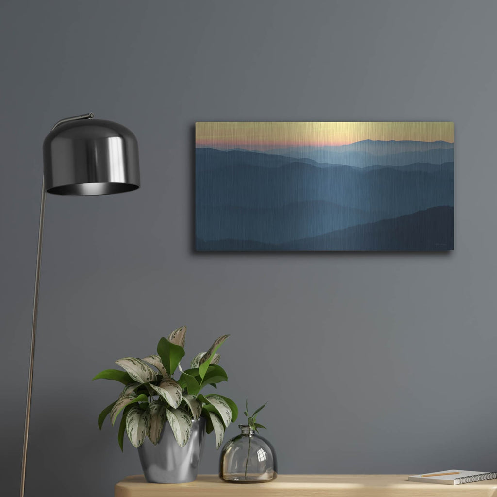 'Clingman's Sunrise' by Lori Deiter – Metal Wall Art, 24x12 room view