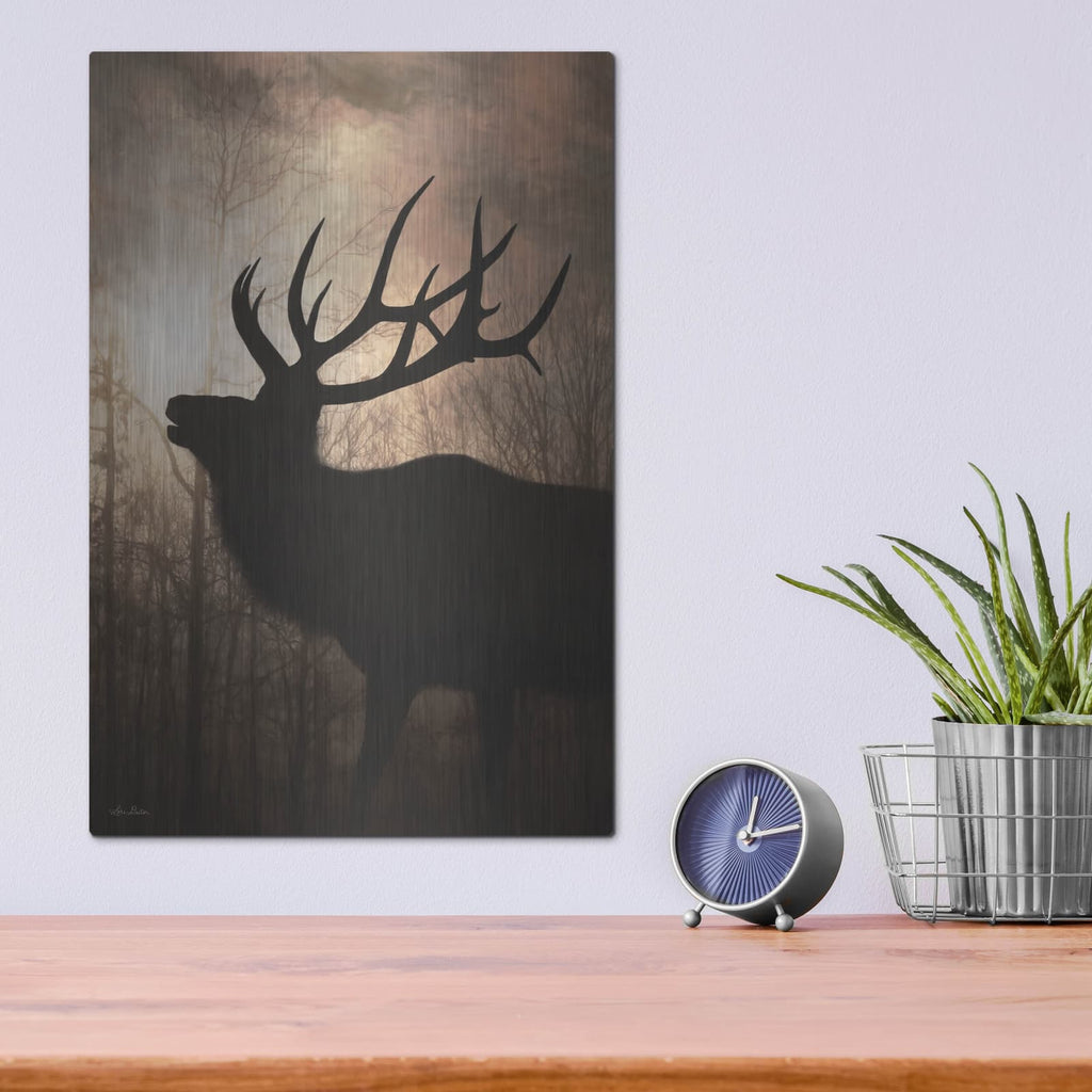 'Elk Sunrise 2' by Lori Deiter – Metal Wall Art, 12x16 room view