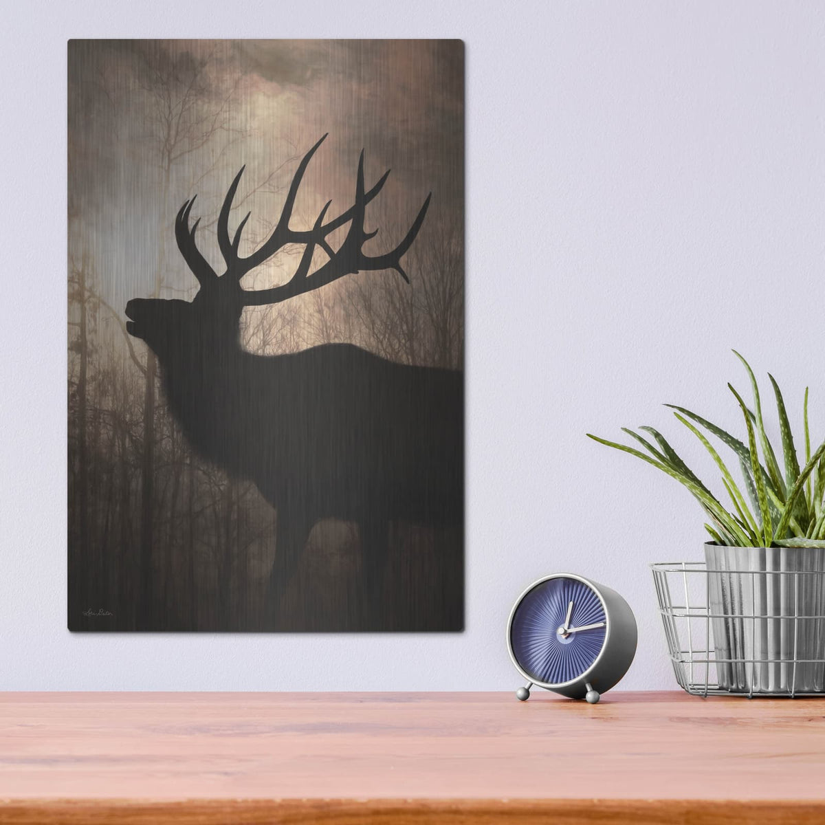 'Elk Sunrise 2' by Lori Deiter – Metal Wall Art, 12x16 room view