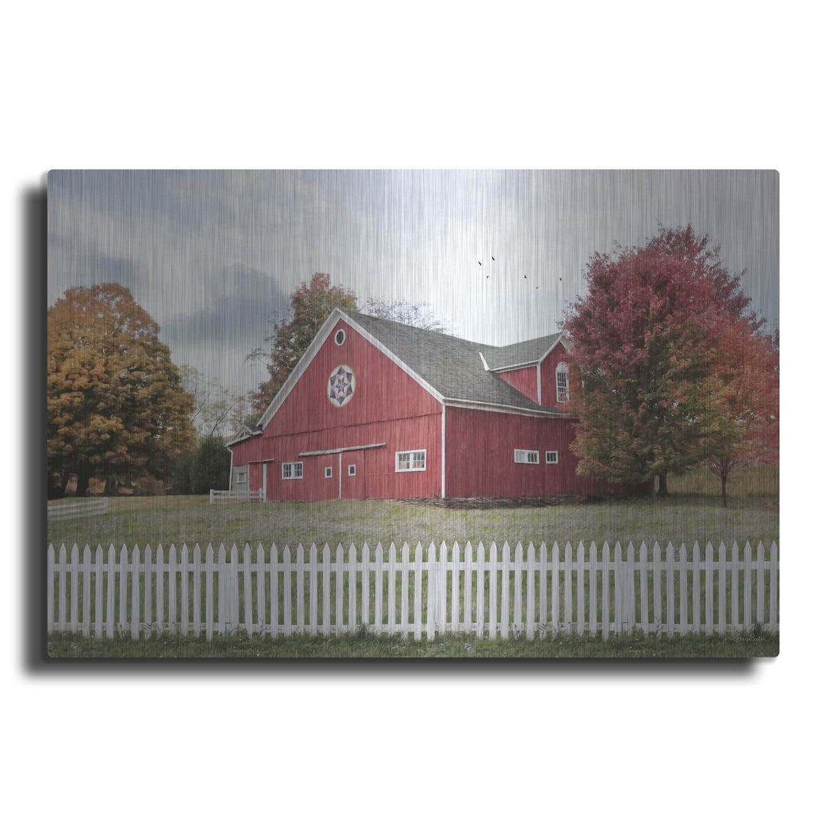 'Fall Barn' by Lori Deiter – Metal Wall Art