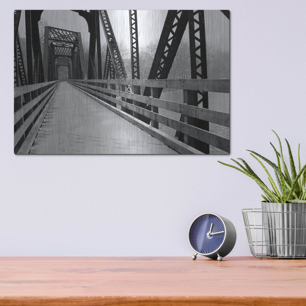 'Old Railroad Bridge' by Lori Deiter – Metal Wall Art, 16x12 room view