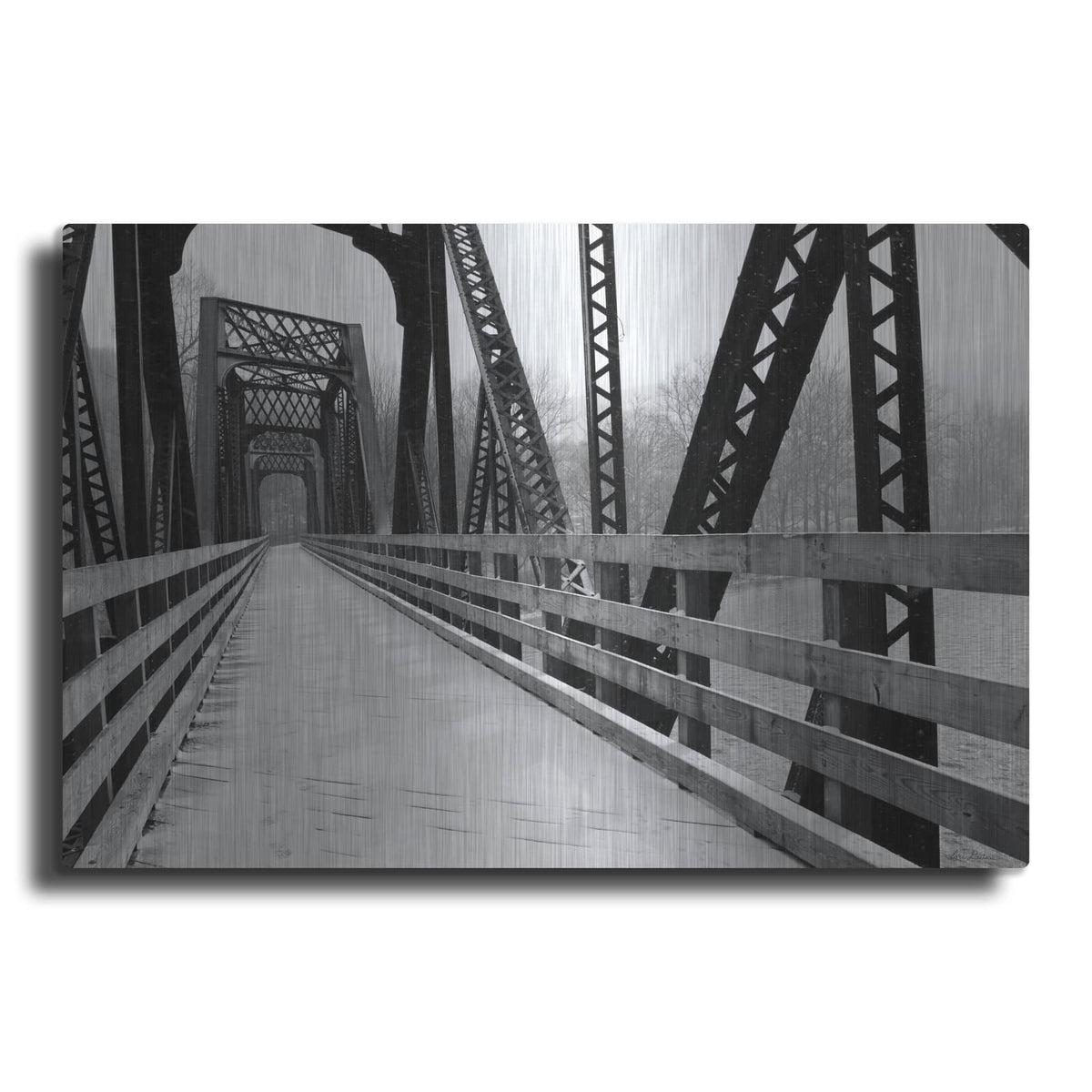 'Old Railroad Bridge' by Lori Deiter – Metal Wall Art