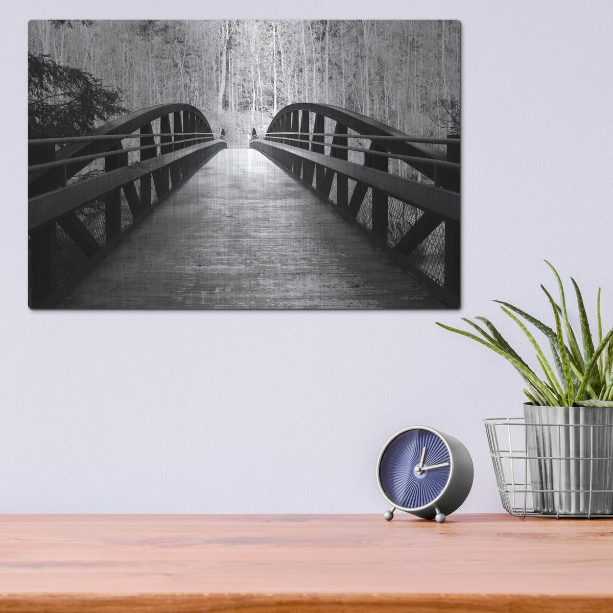 'Wiconisco Creek Bridge' by Lori Deiter – Metal Wall Art, 16x12 room view