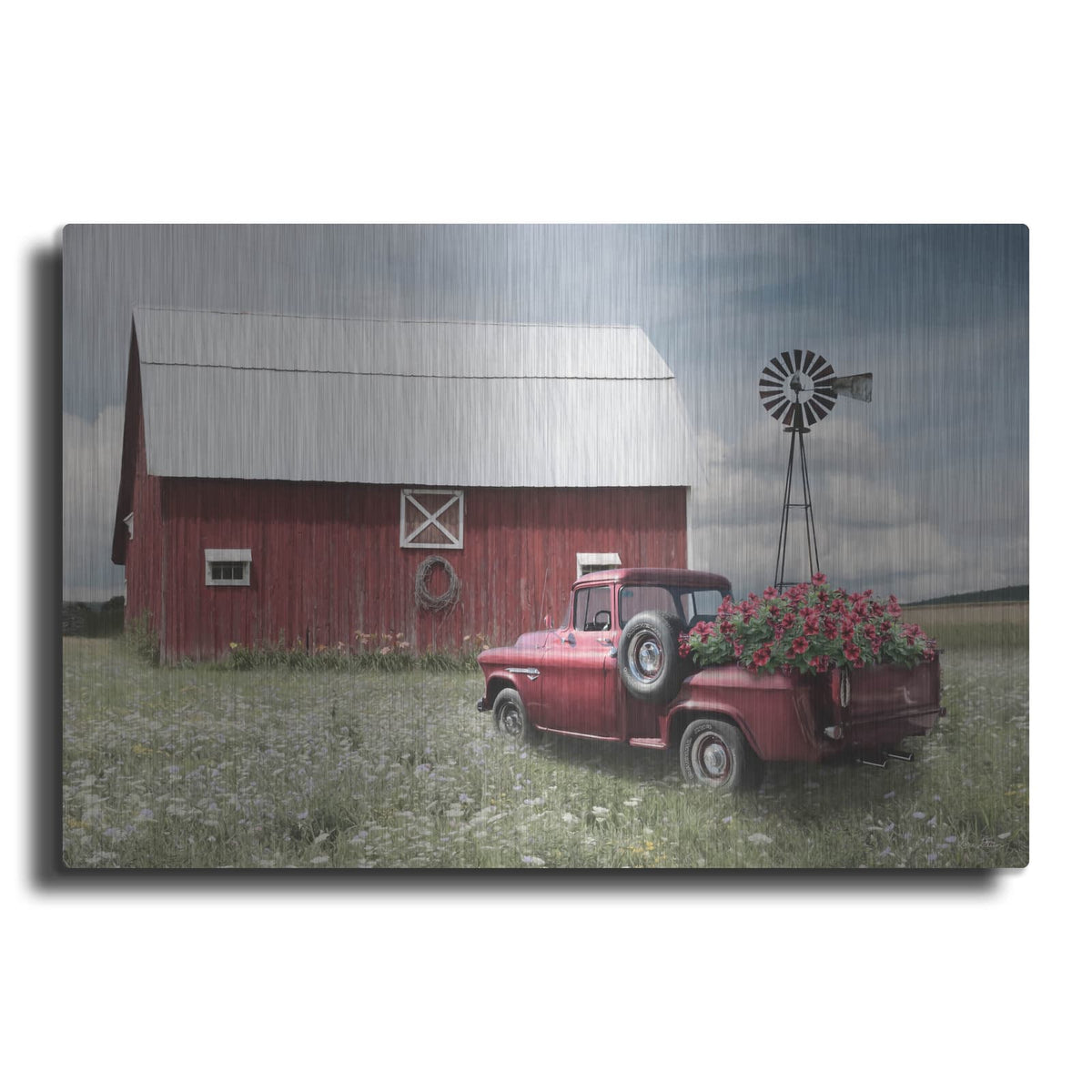 'Little Red Barn' by Lori Deiter – Metal Wall Art