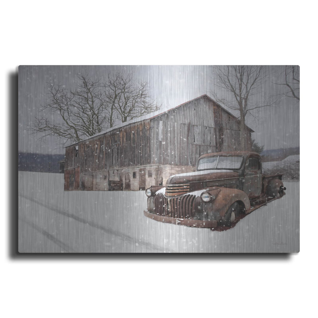 'Rustic Winter Charm' by Lori Deiter – Metal Wall Art