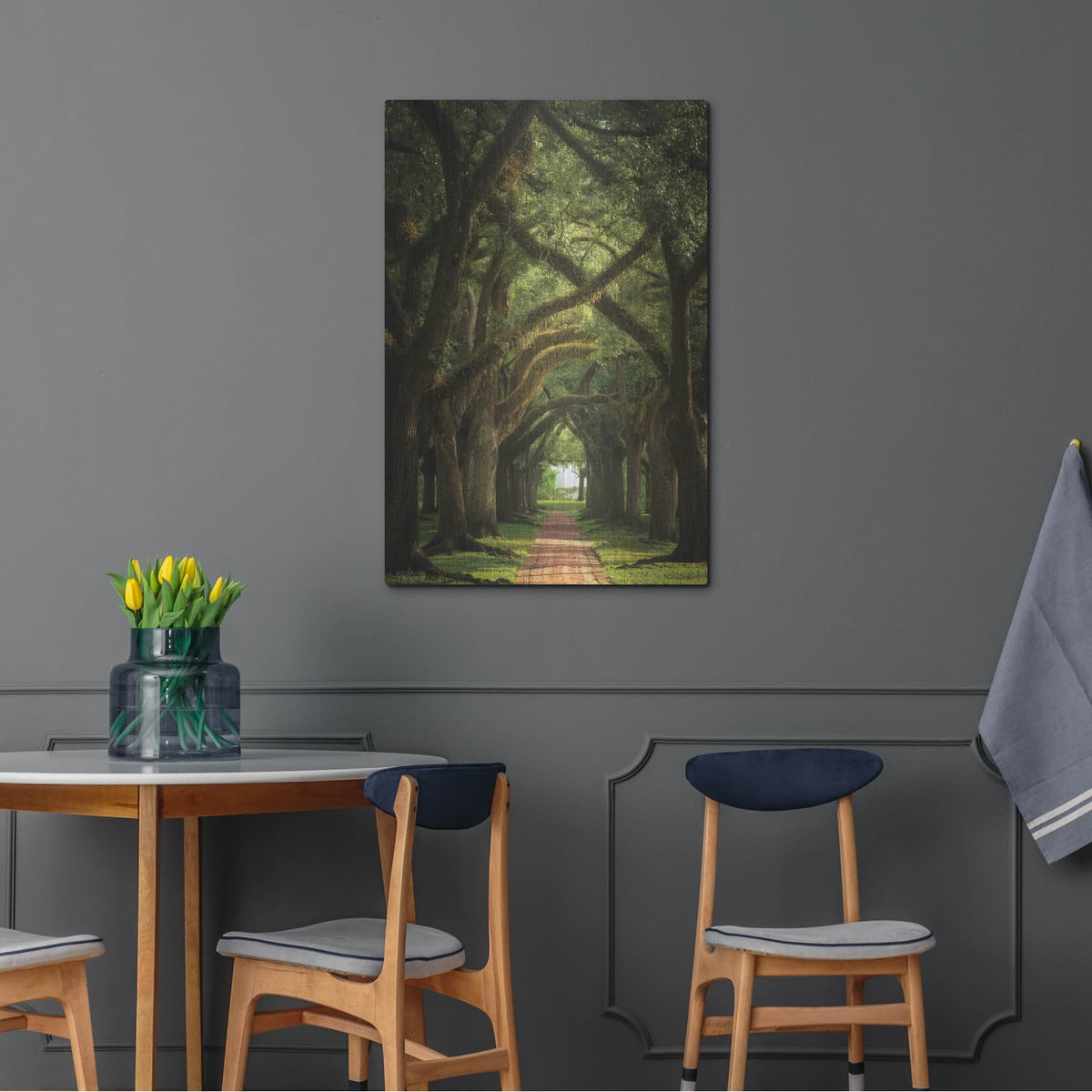 'Live Oaks In The Morning Light' by Martin Podt – Metal Wall Art, 24x36 room view