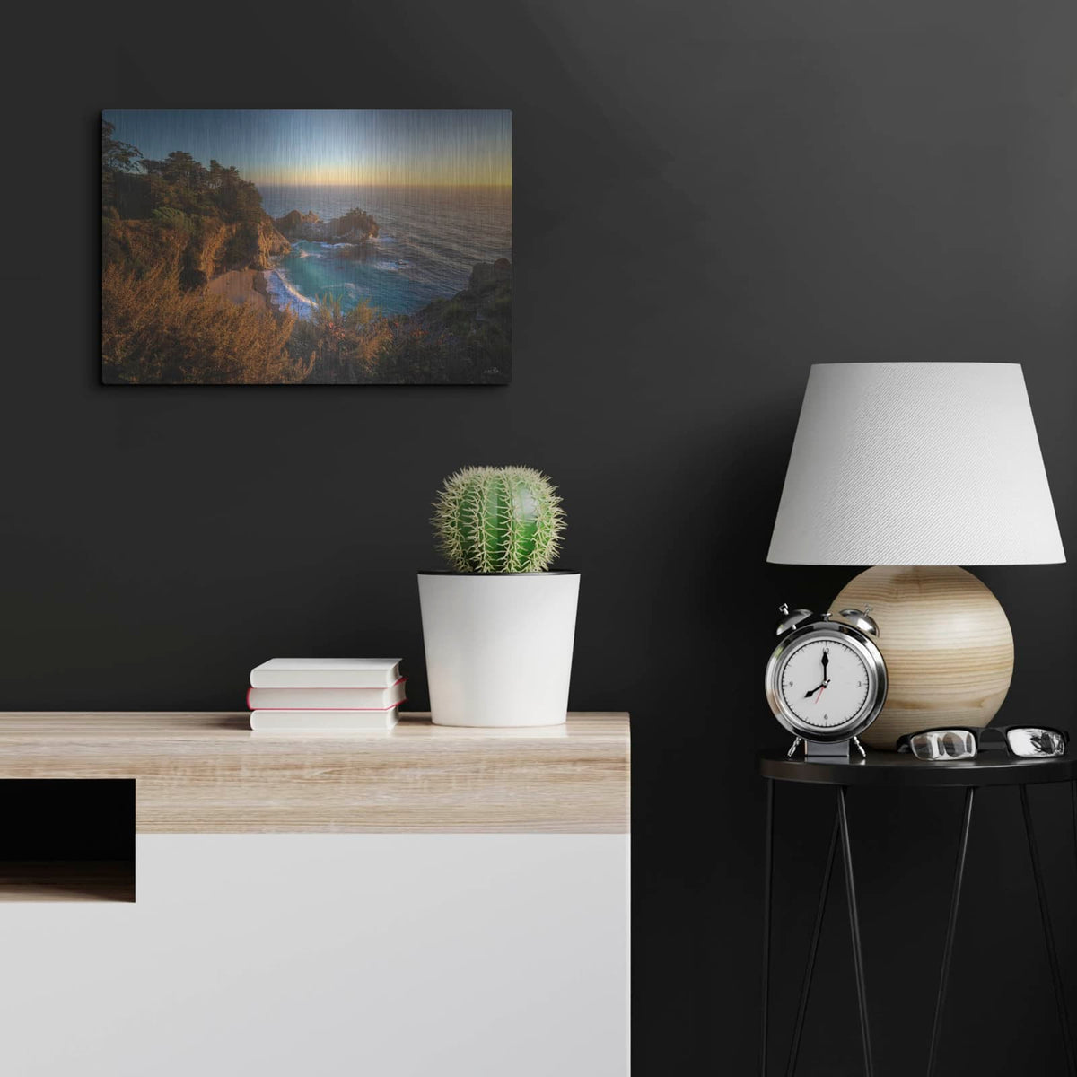 'Mcway Falls At Sunset' by Martin Podt – Metal Wall Art, 24x16 room view