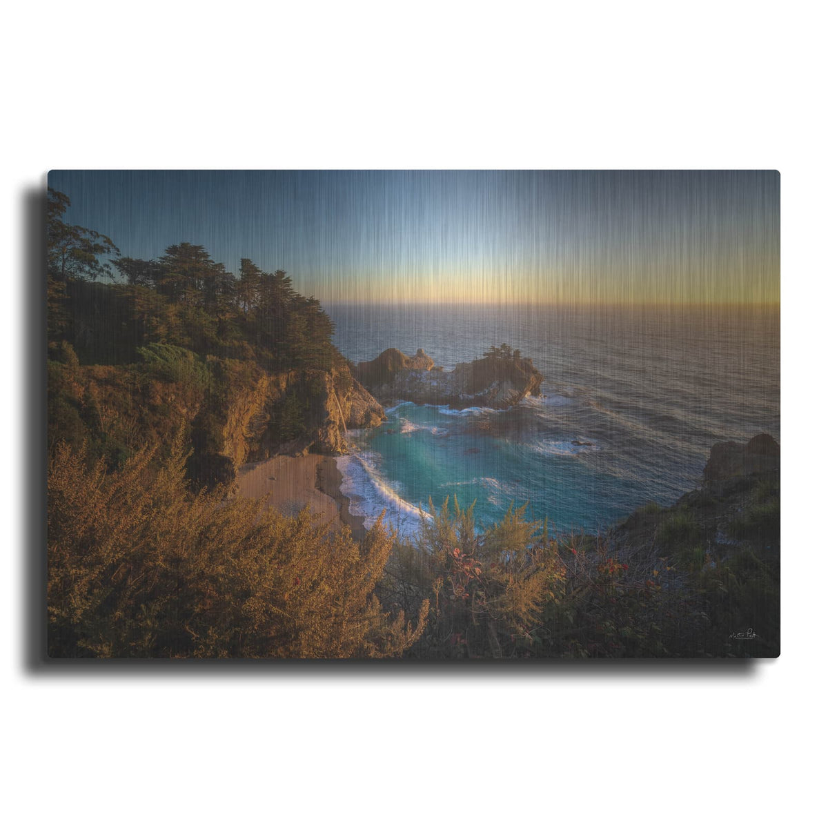 'Mcway Falls At Sunset' by Martin Podt – Metal Wall Art