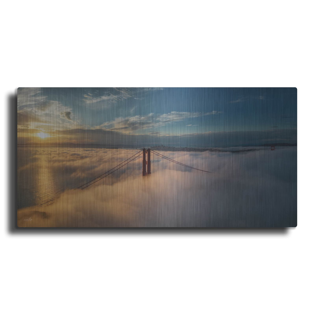 'Golden Gate Bridge At Sunrise' by Martin Podt – Metal Wall Art