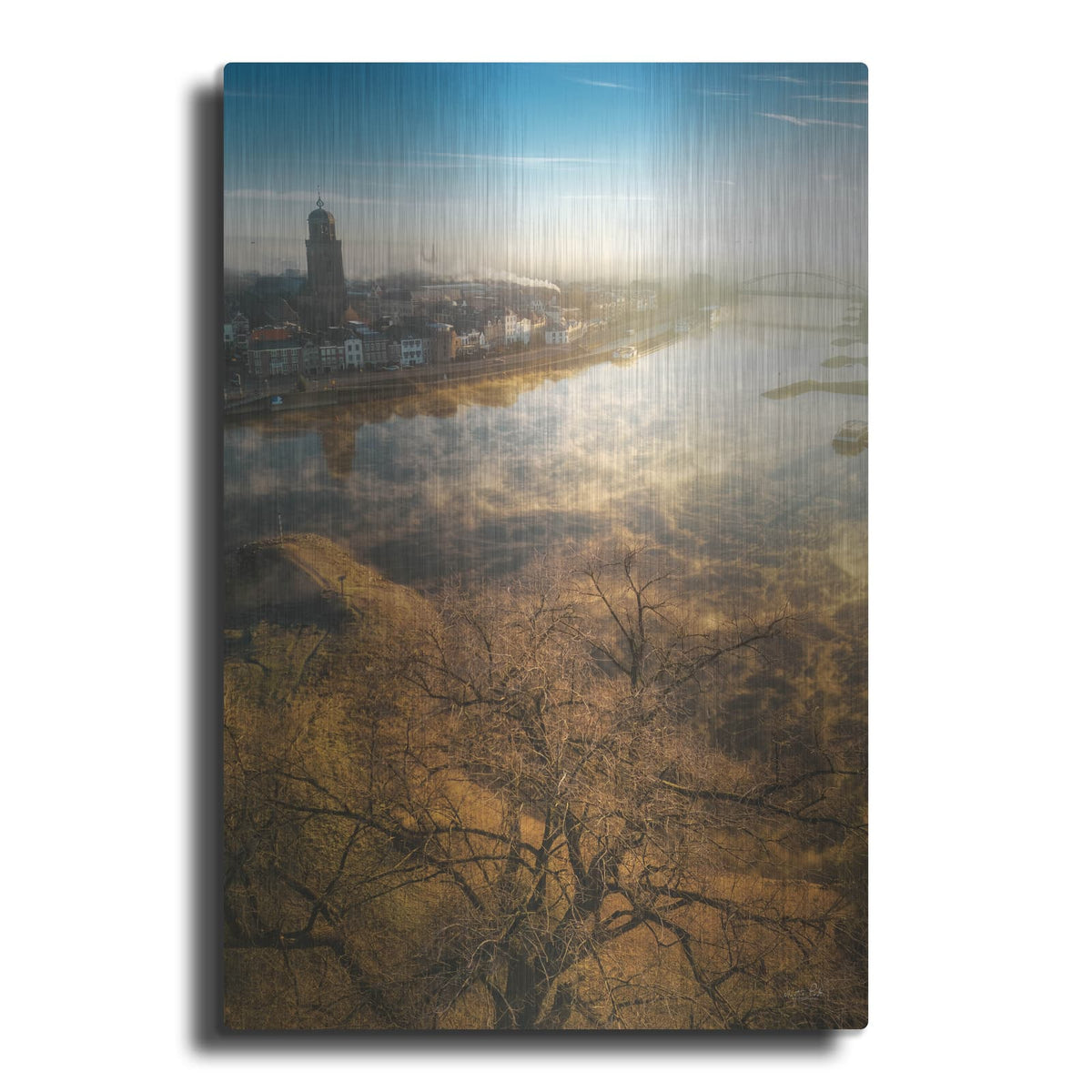 'Foggy Morning In Deventer 2' by Martin Podt – Metal Wall Art