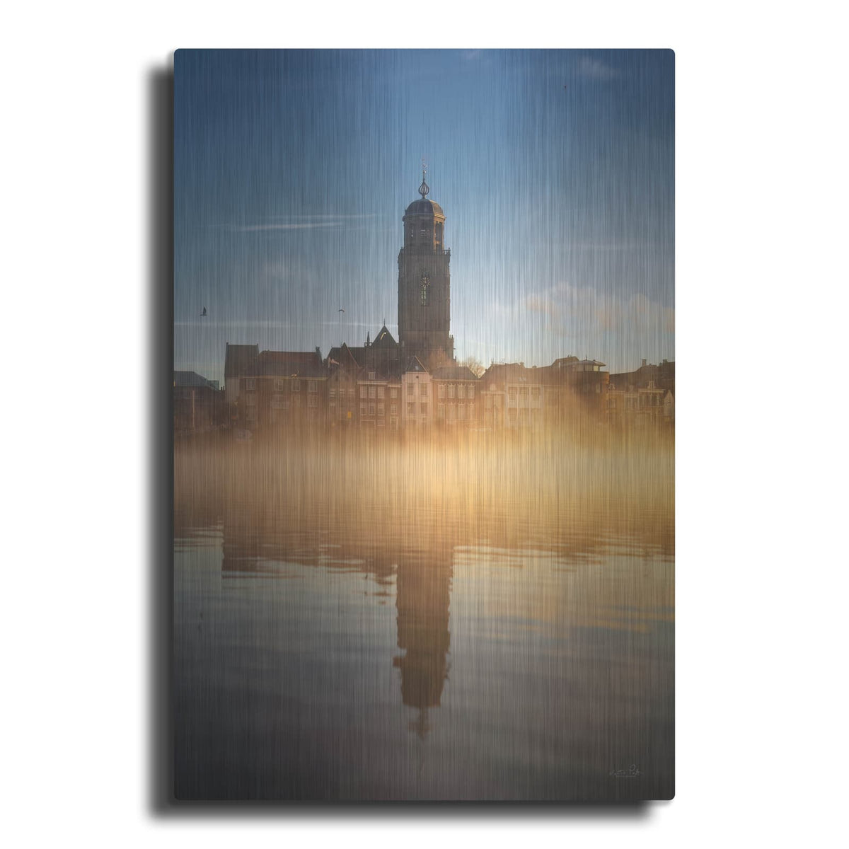 'Foggy Morning In Deventer 3' by Martin Podt – Metal Wall Art