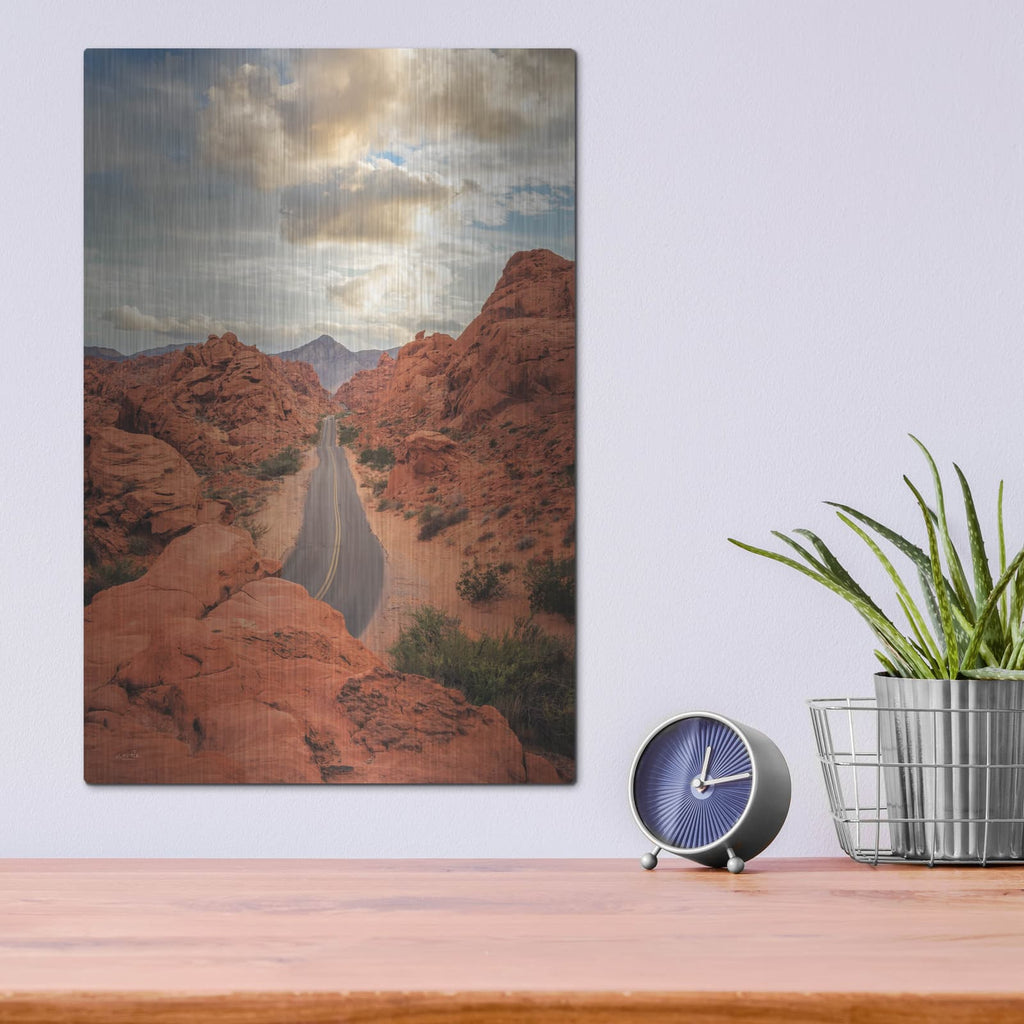 'Sunset In The Valley Of Fire' by Martin Podt – Metal Wall Art, 12x16 room view