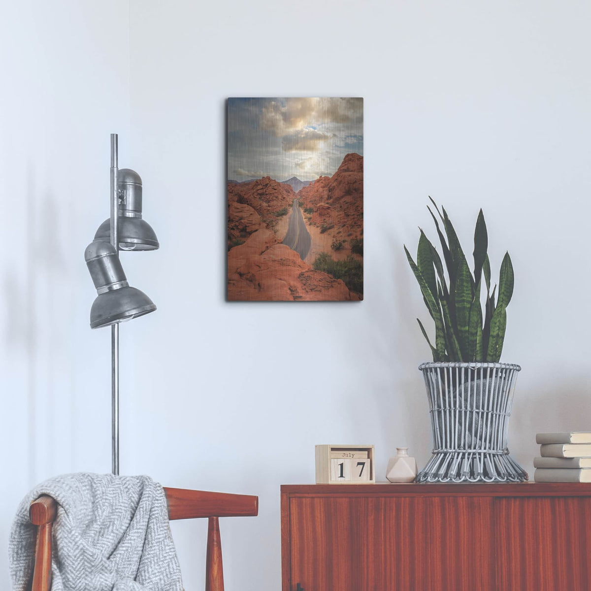 'Sunset In The Valley Of Fire' by Martin Podt – Metal Wall Art, 16x24 room view