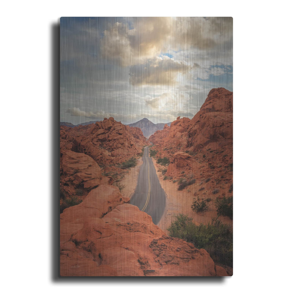 'Sunset In The Valley Of Fire' by Martin Podt – Metal Wall Art
