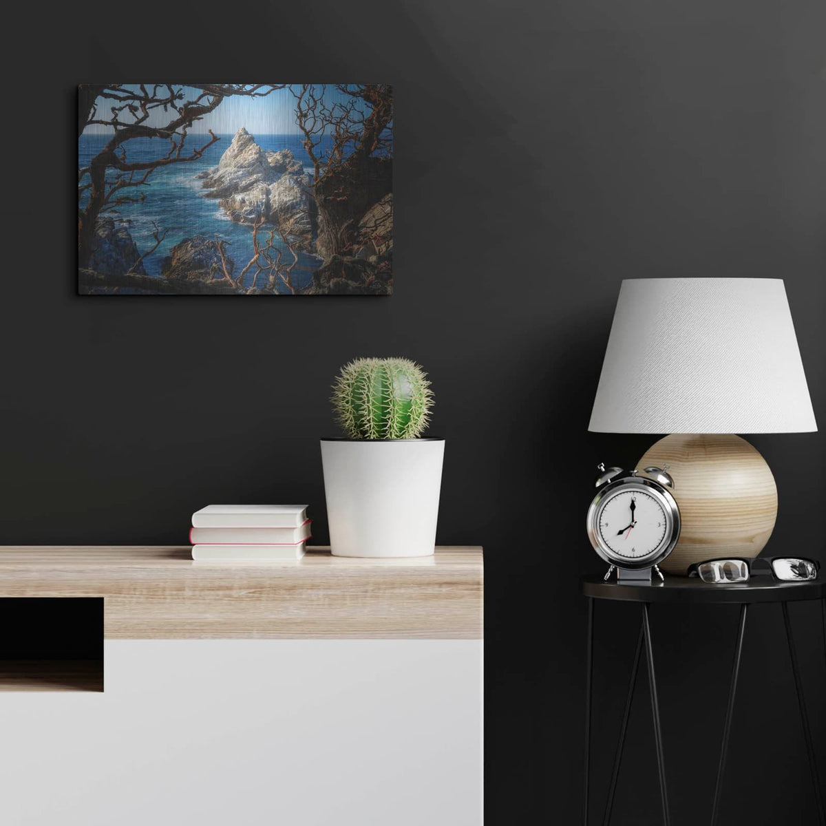 'Bird Rock, Big Sur' by Martin Podt – Metal Wall Art, 24x16 room view