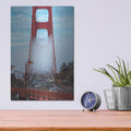 'Golden Gate Covered In Fog' by Martin Podt – Metal Wall Art, 12x16 room view