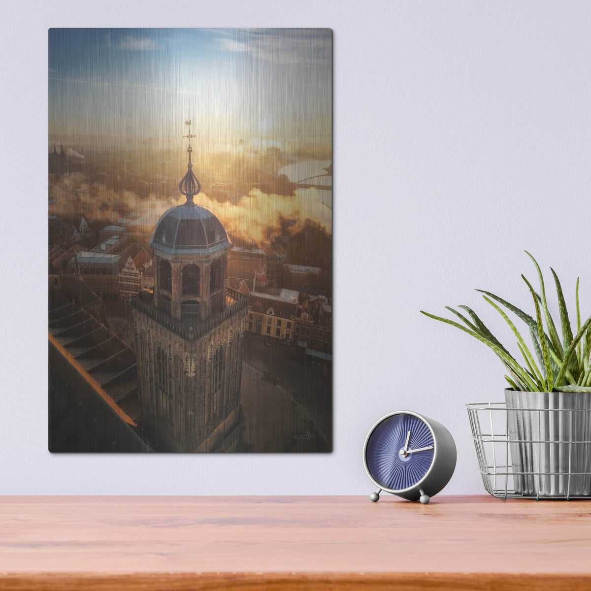'Foggy Morning In Deventer 1' by Martin Podt – Metal Wall Art, 12x16 room view