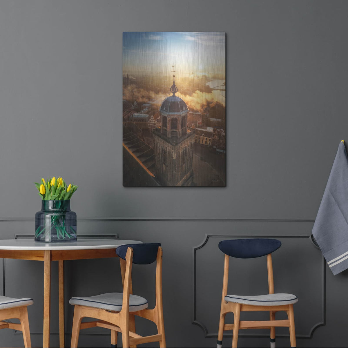 'Foggy Morning In Deventer 1' by Martin Podt – Metal Wall Art, 24x36 room view
