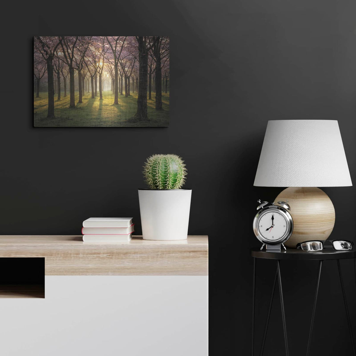 'Cherry Trees In Morning Light 1' by Martin Podt – Metal Wall Art, 24x16 room view
