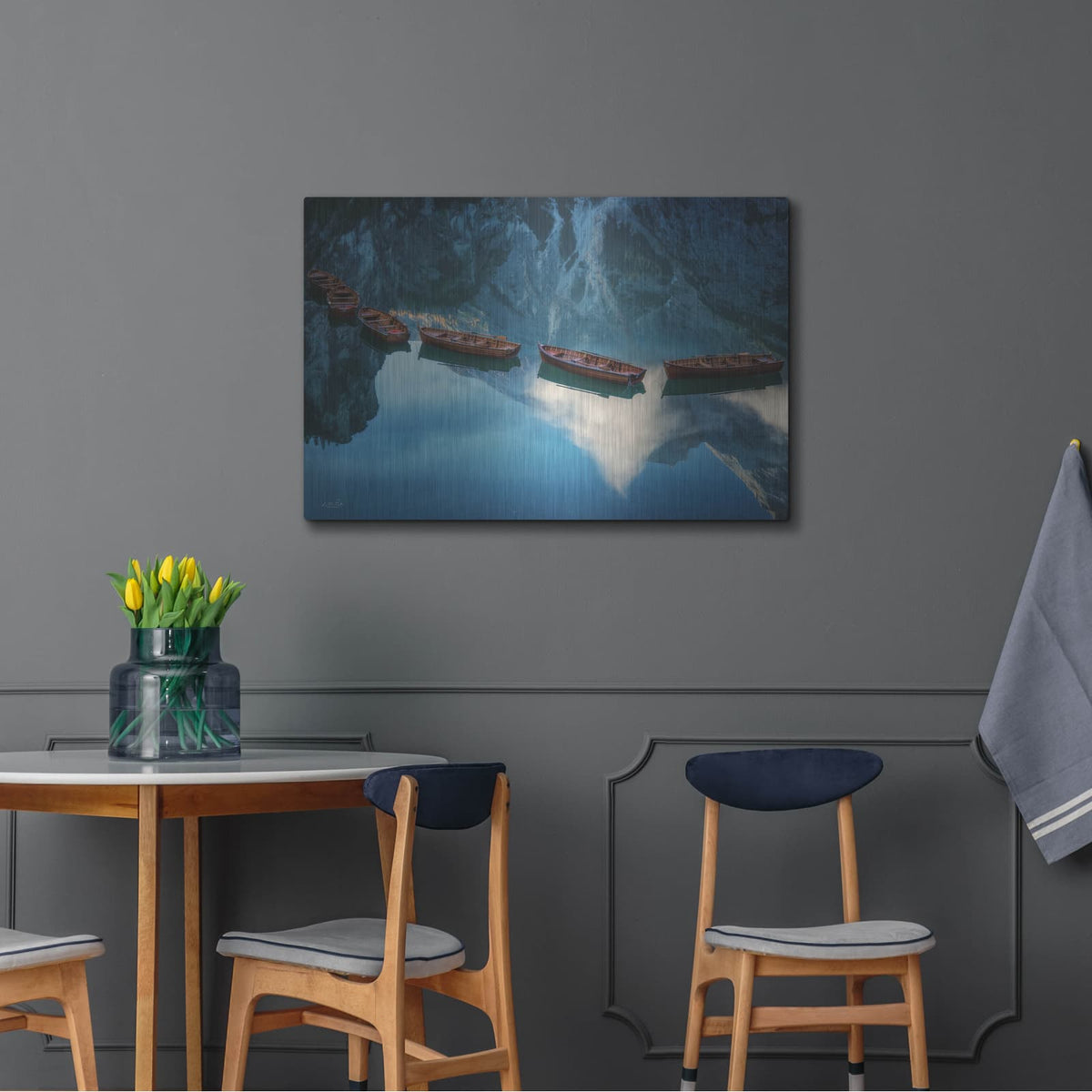 'Boats Of Braies 2' by Martin Podt – Metal Wall Art, 36x24 room view
