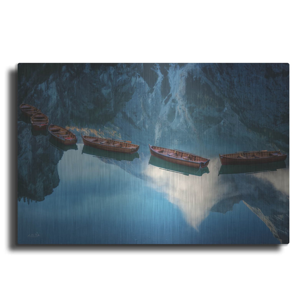 'Boats Of Braies 2' by Martin Podt – Metal Wall Art