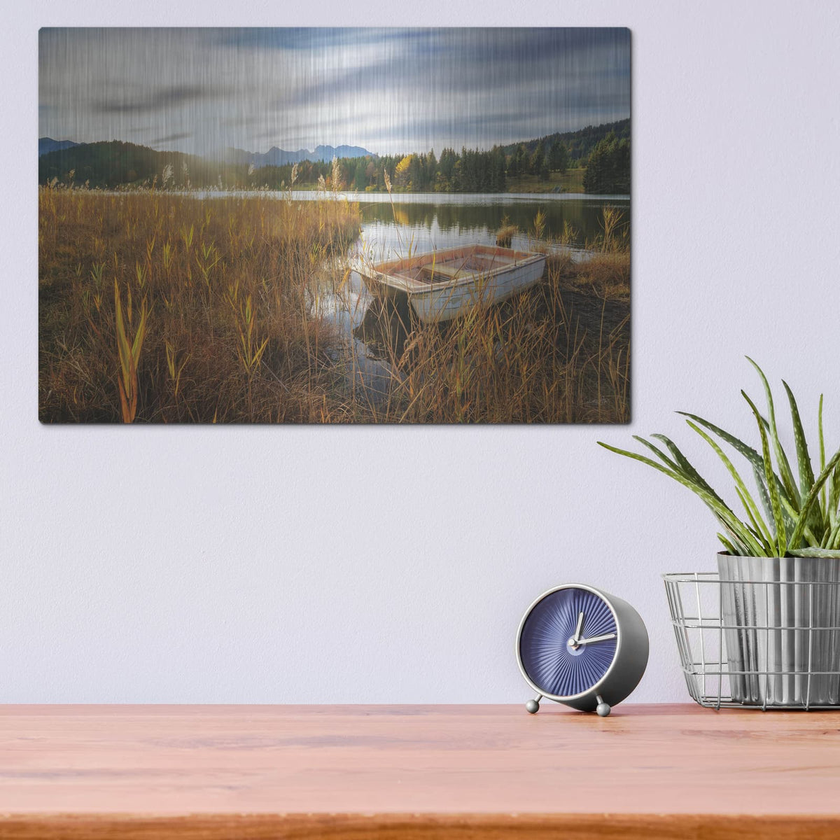 'At The Lake' by Martin Podt – Metal Wall Art, 16x12 room view