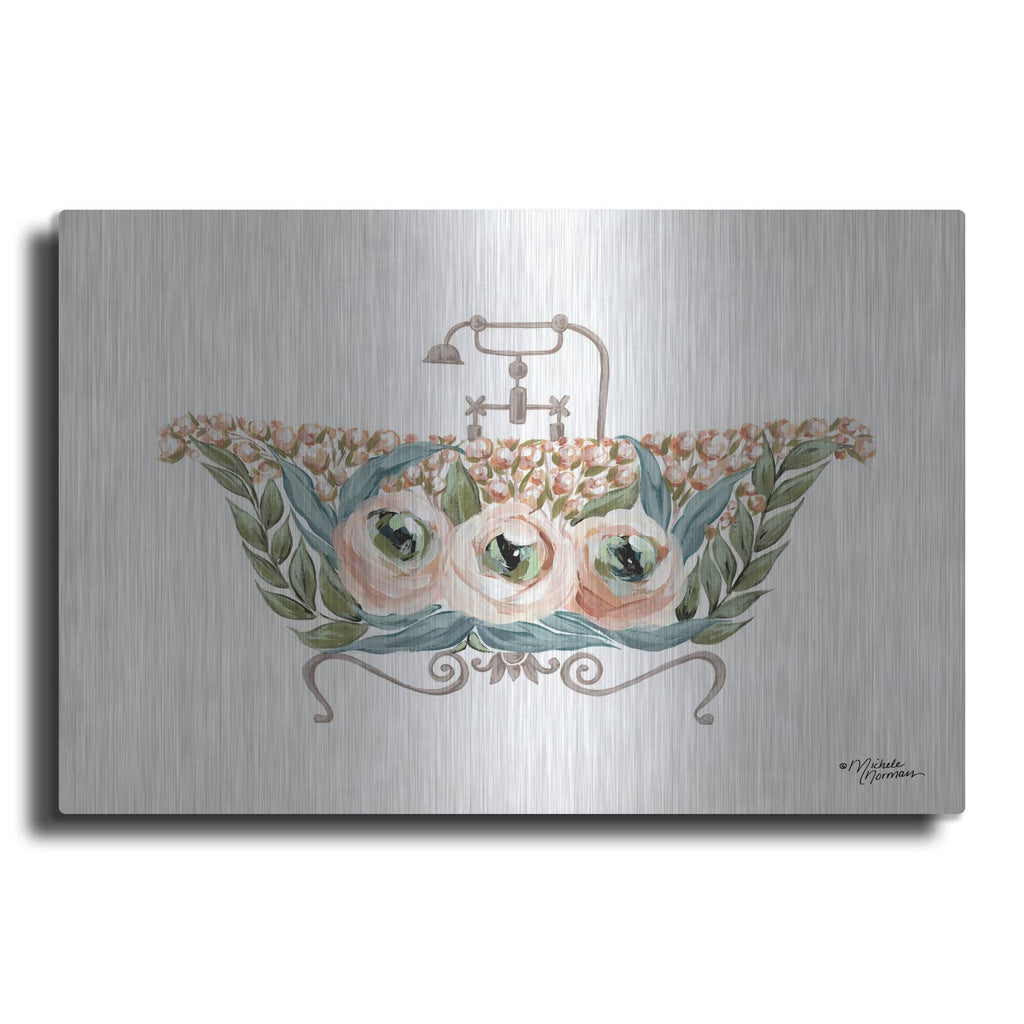 'Vintage Bathtub' by Michele Norman – Metal Wall Art