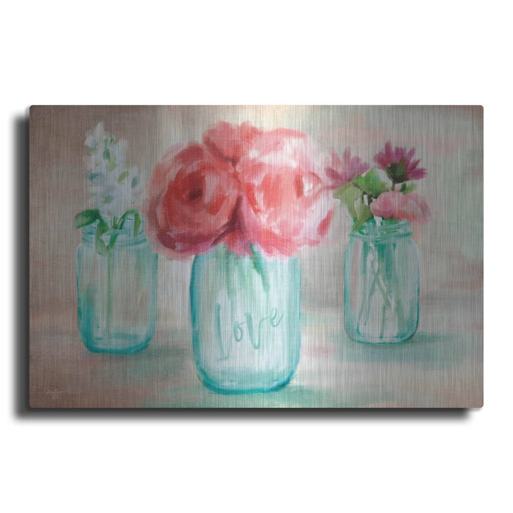 'Floral Trio' by Mollie B Art – Metal Wall Art