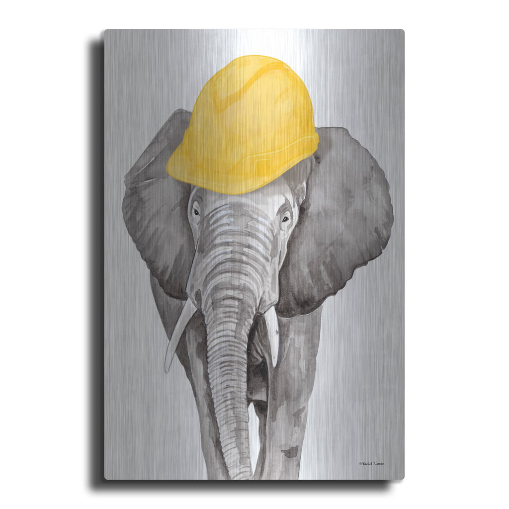 'Construction Elephant' by Rachel Nieman – Metal Wall Art