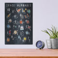 'Space Alphabet' by Rachel Nieman – Metal Wall Art, 12x16 room view