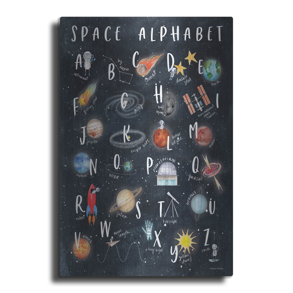 'Space Alphabet' by Rachel Nieman – Metal Wall Art