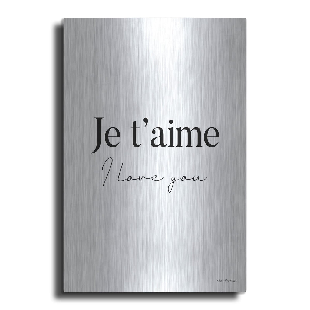 'I Love You In French' by Seven Trees Design – Metal Wall Art
