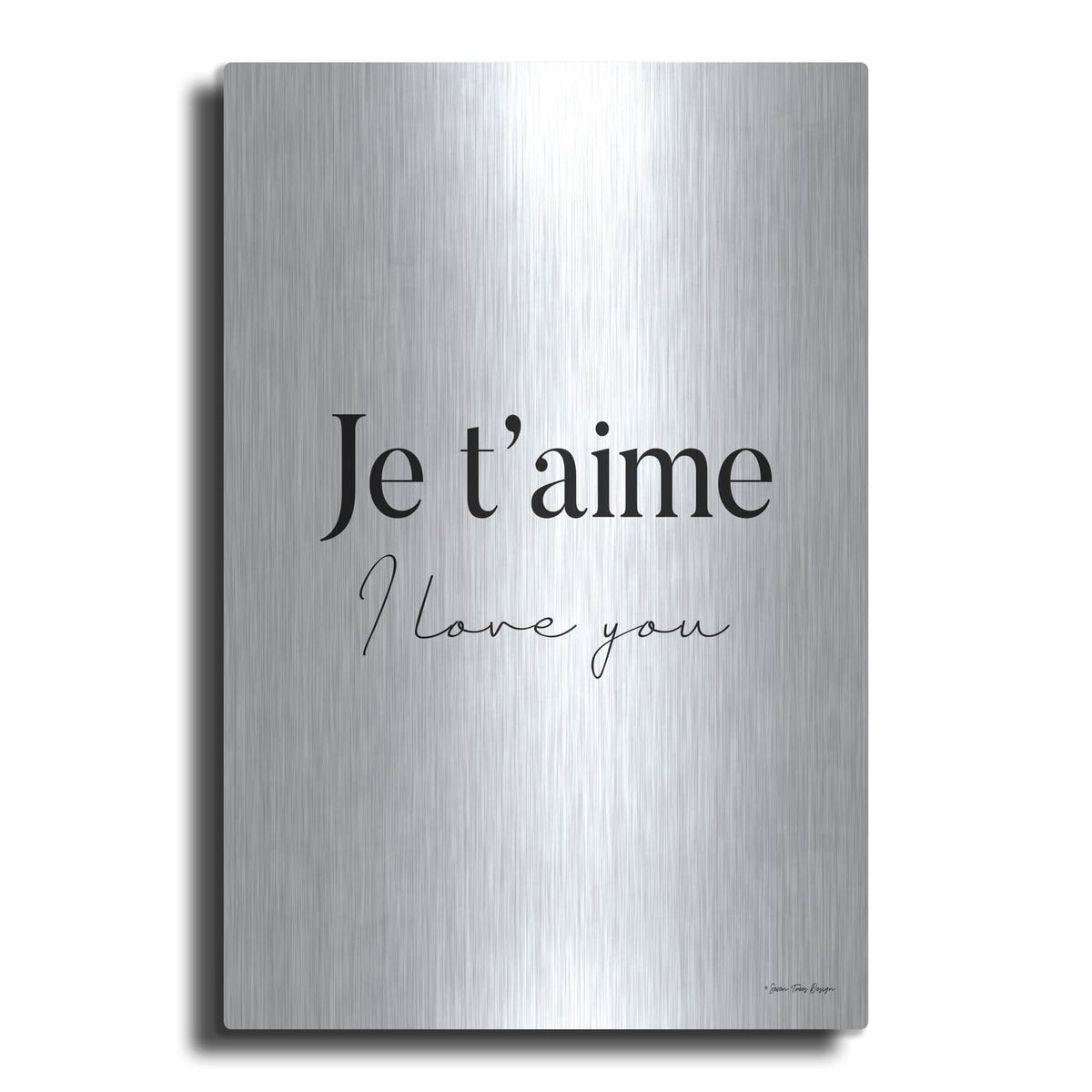 'I Love You In French' by Seven Trees Design – Metal Wall Art