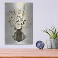 'Incan Pot Floral 1' by Stellar Design Studio – Metal Wall Art, 12x16 room view