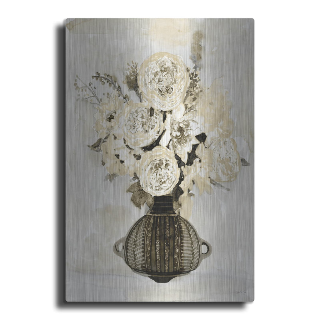 'Incan Pot Floral 1' by Stellar Design Studio – Metal Wall Art