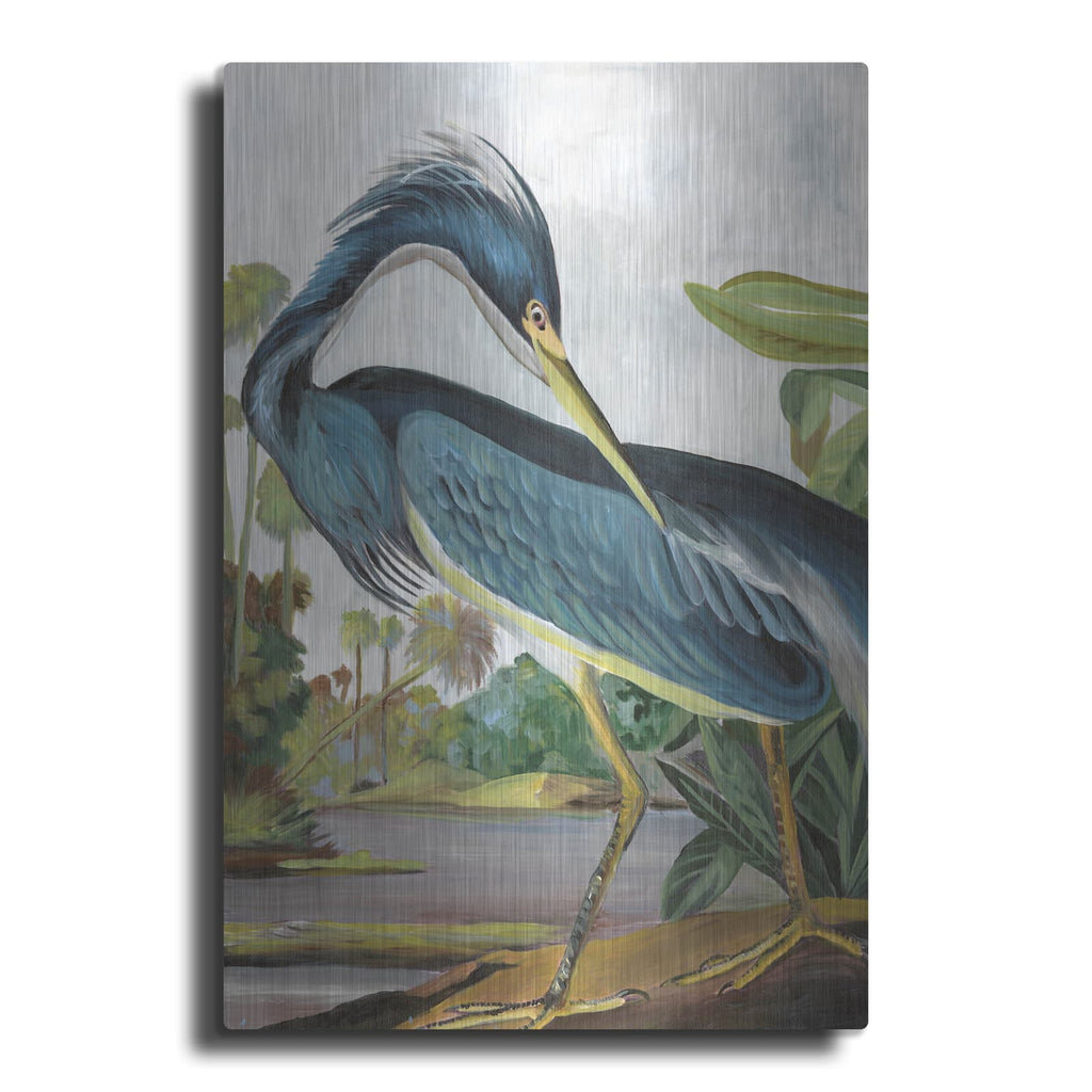 'Marsh Heron' by Stellar Design Studio – Metal Wall Art